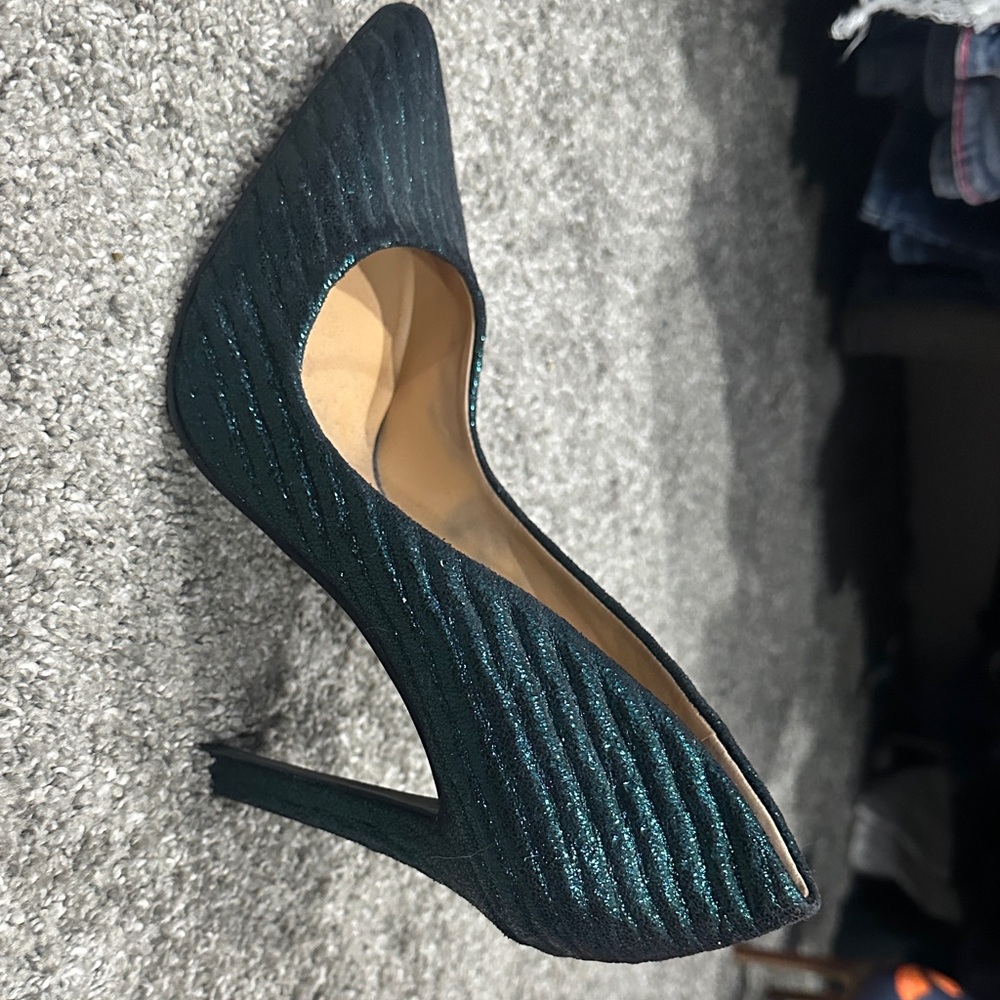 Jessica Simpson Shimmering Teal Heels - Picture 4 of 4